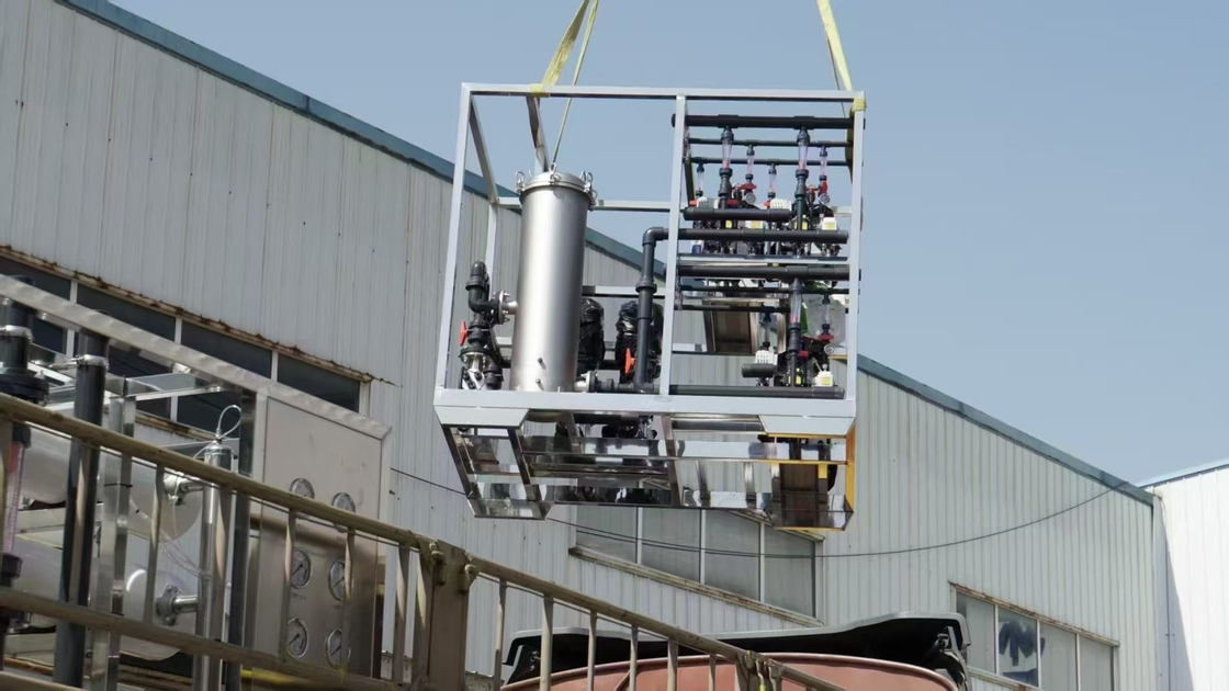 15 T/hora EDI sistema de água ultra pura de utilização industrial com sistema de reação de 2 fases