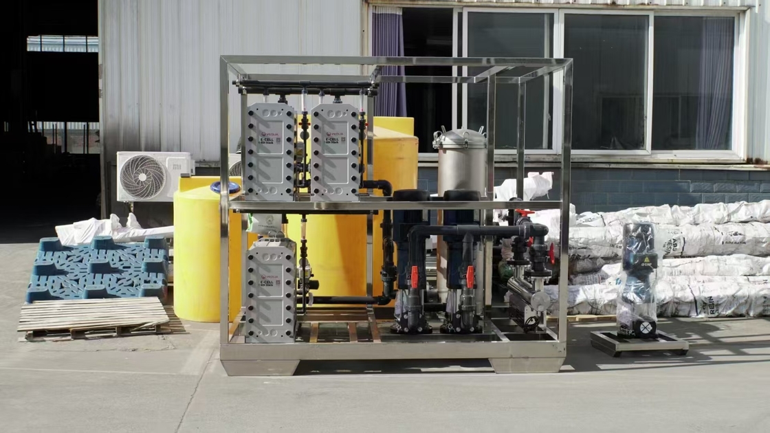 15 T/hora EDI sistema de água ultra pura de utilização industrial com sistema de reação de 2 fases