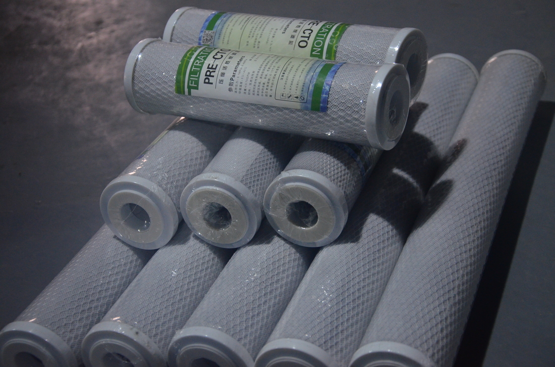 filtro em caixa de 10inch CTO Compressed Activated Carbon para acessórios puros do sistema do RO da máquina da água