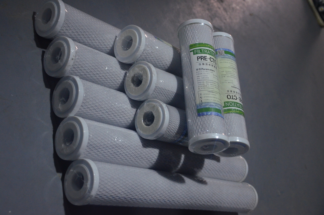 filtro em caixa de 10inch CTO Compressed Activated Carbon para acessórios puros do sistema do RO da máquina da água