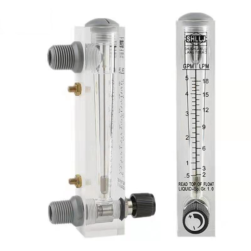 Medidor acrílico do volume de água do medidor de fluxo da montagem do painel da conexão 5GPM do OEM PVC/SS para o RO