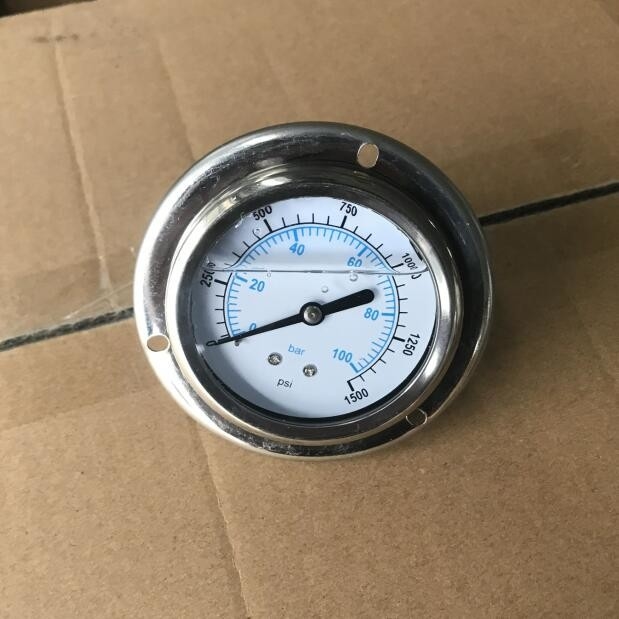 Calibre de pressão enchido água do selo 60Kpa do diafragma do manômetro do SUS para o tratamento da água do Ro