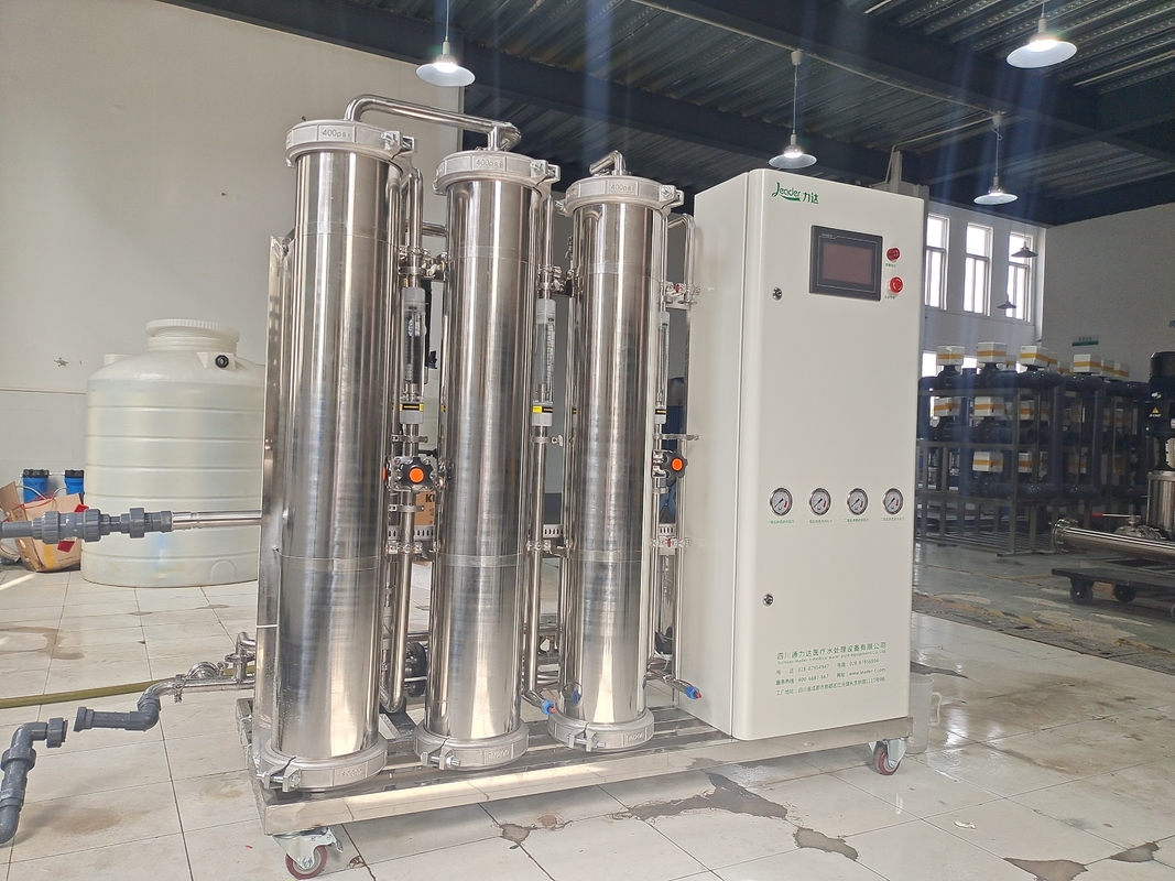 Sistema do RO da fase do dobro do material 1000LPH dos SS com desinfecção UV