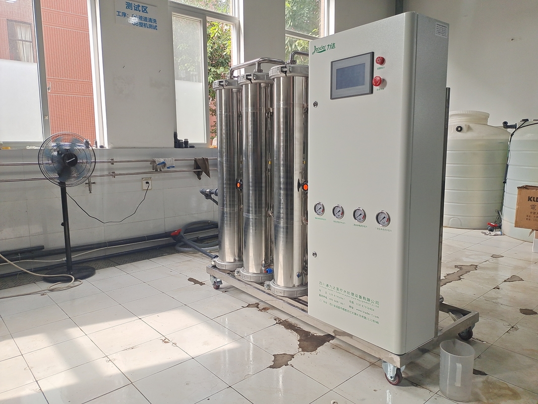 Sistema do RO da fase do dobro do material 1000LPH dos SS com desinfecção UV