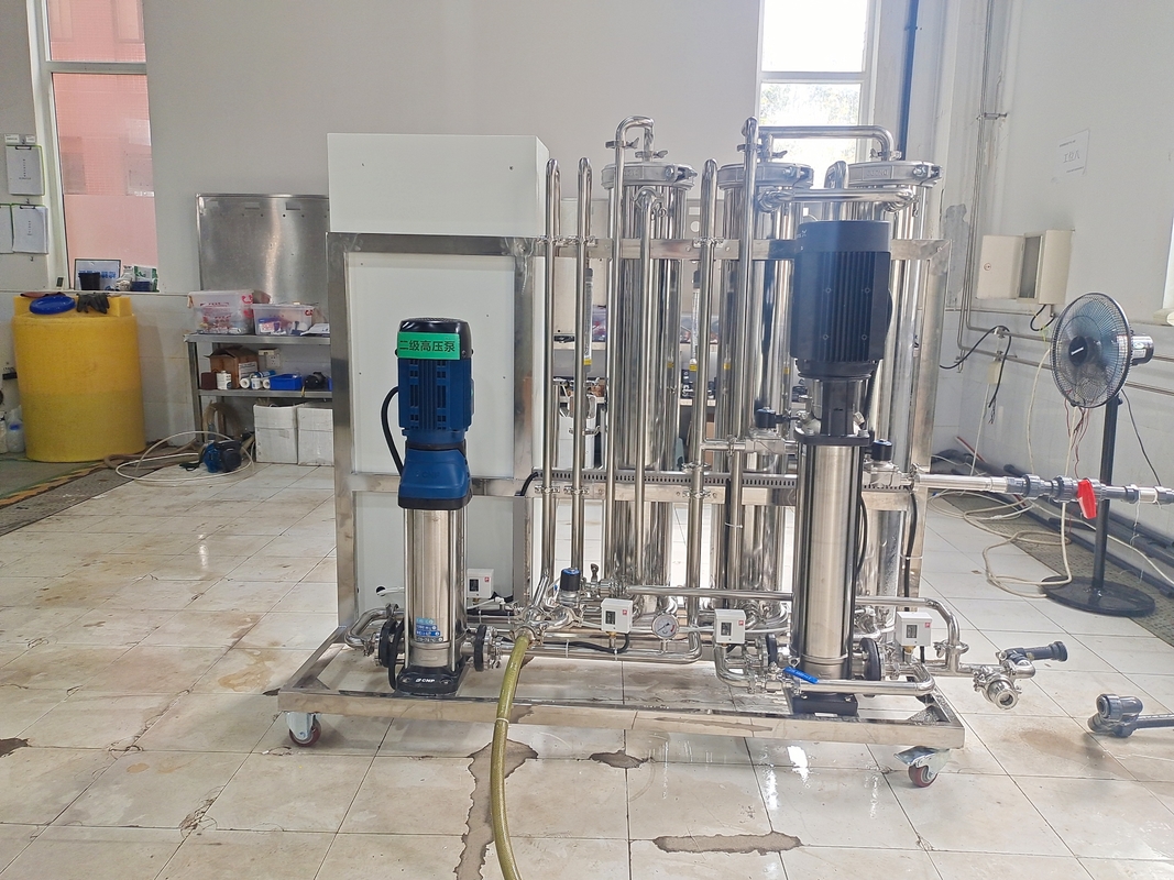 Sistema do RO da fase do dobro do material 1000LPH dos SS com desinfecção UV